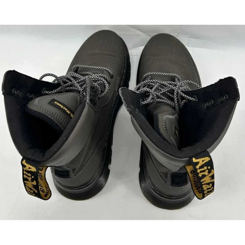 Dr. Martens Tarik Utility Boots 50/50 Polyester & Ajax Leather Gunmetal Men's 11